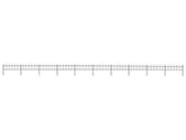Garden Fence with Spear Top Steel 17x0.6 m Black