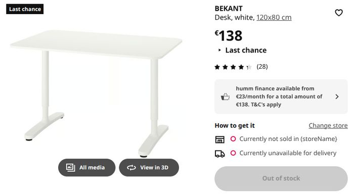 IKEA Bekant desk