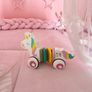 Wooden Pull Along Animal Unicorn Image 4