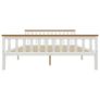 Bed Frame with 2 Drawers White Solid Pine Wood 160x200 cm Image 4