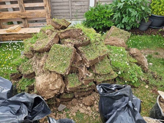 Top soil with grass