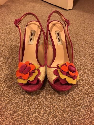 Dune unique pink heels