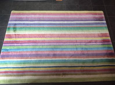 Large colourful wool rug