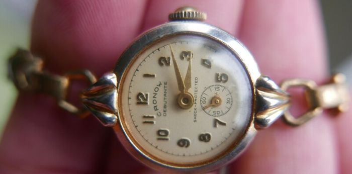 Vintage 1930s CRONOW Rolled Gold Watch - Working Vintage Ladies Manual Wind Up Wrist Watch