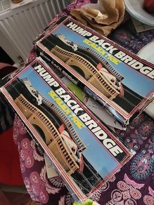 scalextric hump back bridge x 2