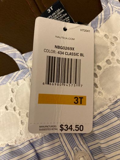 Nautica Girl dress Size 3 year old new with tags