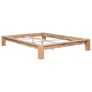 Bed Frame Solid Oak Wood 140X200 cm Image 2