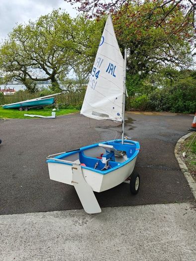 Optimist sailing boat