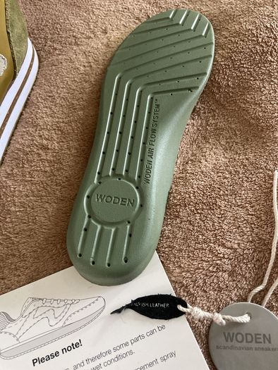 Woden leather trainers