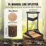 NEW SALE | Wood Splitter, XL Log Splitter for 8.6" Dia. Wood, Portable "V" Shaped Finger-safty Firewood Cutter, Heavy-duty Solid Steel Wedge Manual Log Maker, With Protection Bag for Home Campsite Image 3
