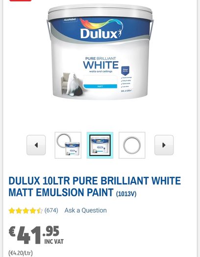 Dulux Pure Brilliant White Matt Paint