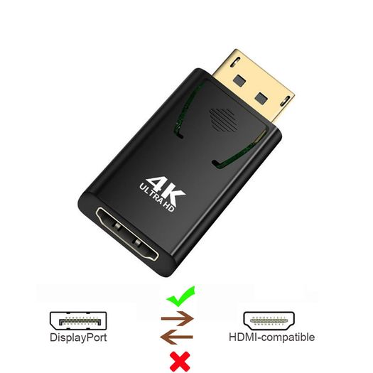 4K DisplayPort to HDMI-Compatible Adapter DP Male to Female HD TV HDMI-Compatible Video Audio Cable for PC TV Laptop