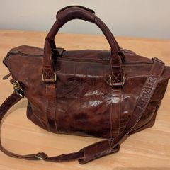Brown leather bag