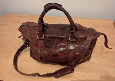 Brown leather bag