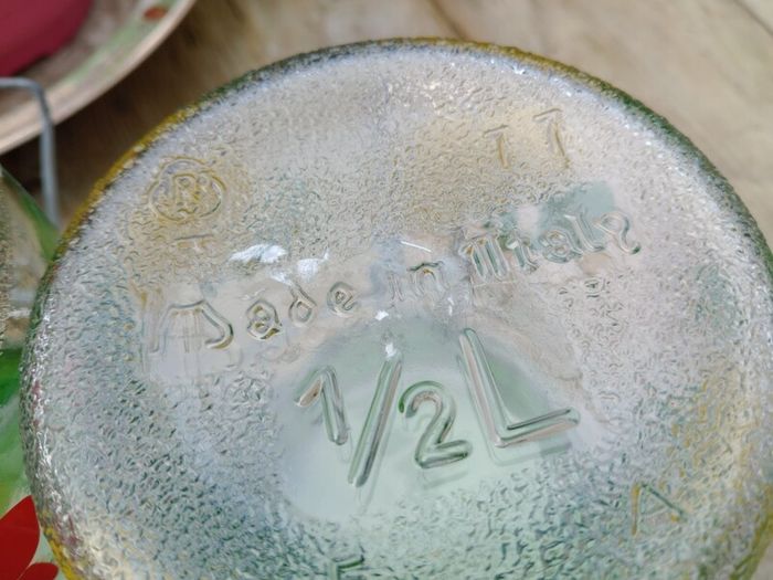 Italian Glass, storage jars, vintage glass jar