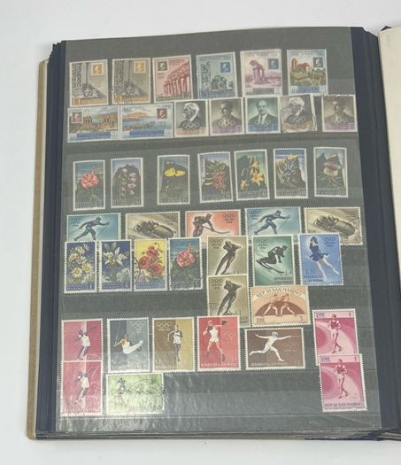 Collection: Cyprus, Greece, Italy and San Marino Stamps both mint an commemorative stamps on 41 pages