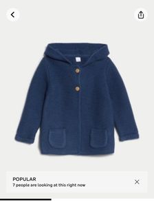 M&S Blue Cardigan 6-9 months
