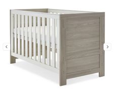 Obaby Nika Cot Bed, Baby Elegance Mattress, KEA Bed Rail
