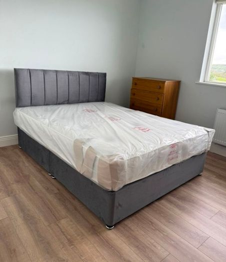 Double Bed And Mattress With Headboard