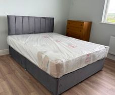 Double Bed And Mattress With Headboard