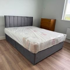 Double Bed And Mattress With Headboard