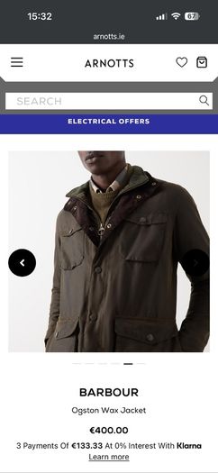 Barbour wax jacket ogston olive