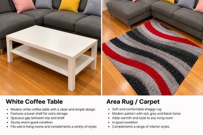 Coffee Table with Rug