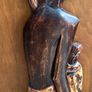Large African Mother and Child Hand Carved Wood Relief Wall Art 78cm Image 2