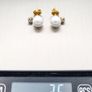 925 Silver Faux Pearl Cubic Zirconia Stud Earrings Image 8
