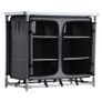 Camping Storage Cabinet, Outdoor Portable Aluminum Lightweight Table, Quick Set-up Compact Kitchen Cook Station, with 6 Shelves and Carry Bag, for Picnic, BBQ, Party, Camping, RV Traveling Image 8