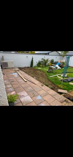Paving 80 slabs