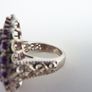 Huge amethyst multistone ring, sterling silver, size N Image 8