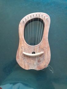 Vintage 10 String Rosewood Lyre Harp