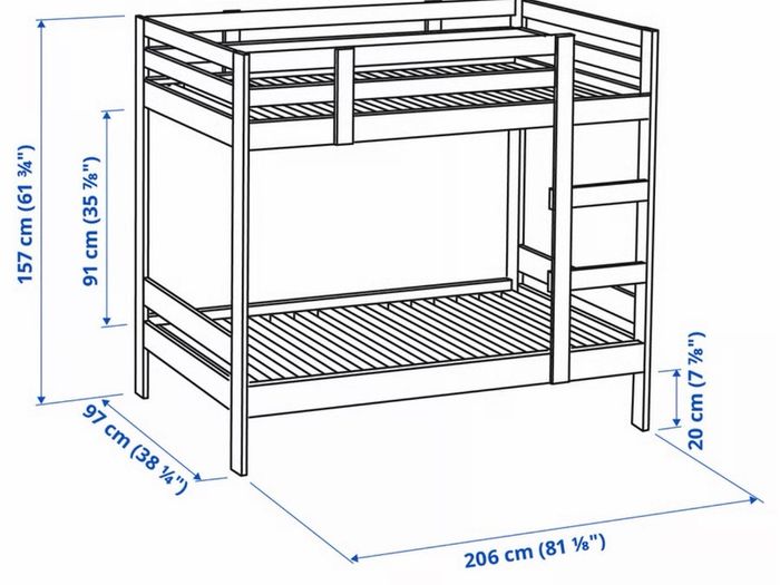 Bunk Bed with mattresses