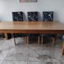 Solid wood table and chairs Image 3