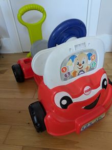 Fisher-Price Laugh & Learn 3-in-1 Smart Car Interactive Infant Walker & Toddler Ride-on Toy