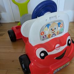 Fisher-Price Laugh & Learn 3-in-1 Smart Car Interactive Infant Walker & Toddler Ride-on Toy