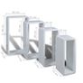 Wall Cube Shelves 8 pcs White Image 2