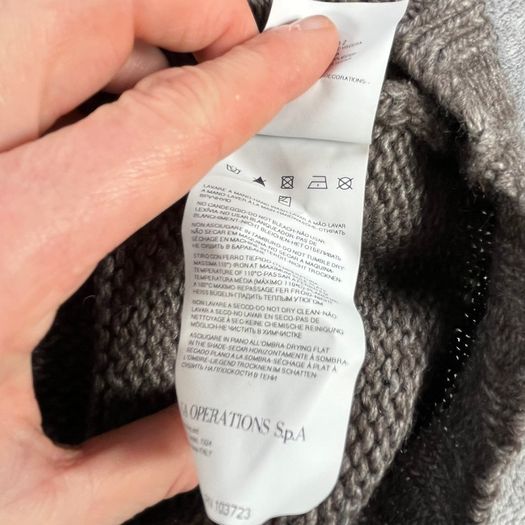 Armani Jeans Womens Roll Neck Jumper Sweater - Size 44 L - Grey - Mohair Blend