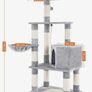 New Cat Tower, Condo and Basket, Kitten Furniture Activity Centre 138cm - FREE Delivery Image 8