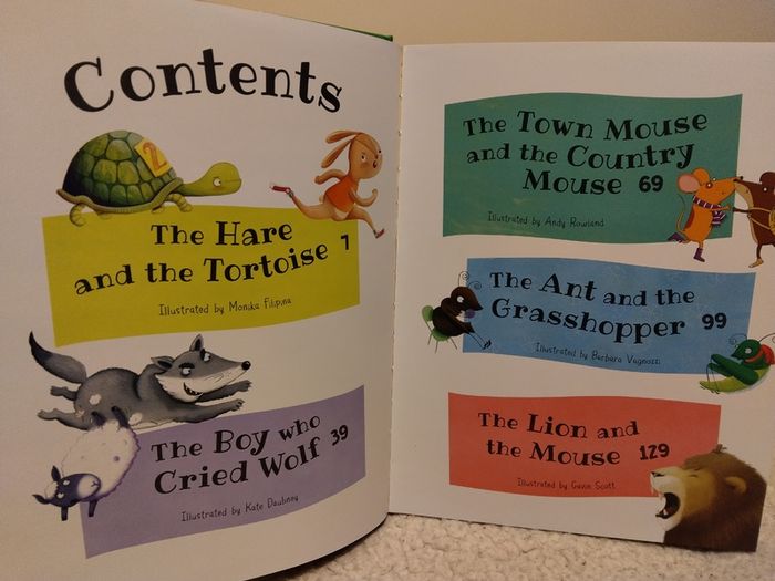 Aesop's Fables hardback storybook collection of stories