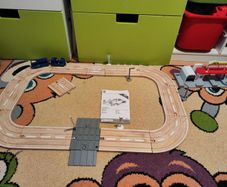 Wooden track train