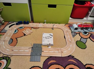Wooden track train