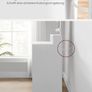 LED Dressing Table with LED Lighting, Vanity Table with Mirror, Adjustable Brightness, 2 Drawers and 3 Open Compartments Image 6