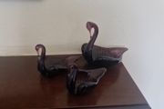 glass swans