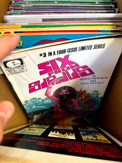 DC, Marvel Long Comic Box w 290 comics for Sale