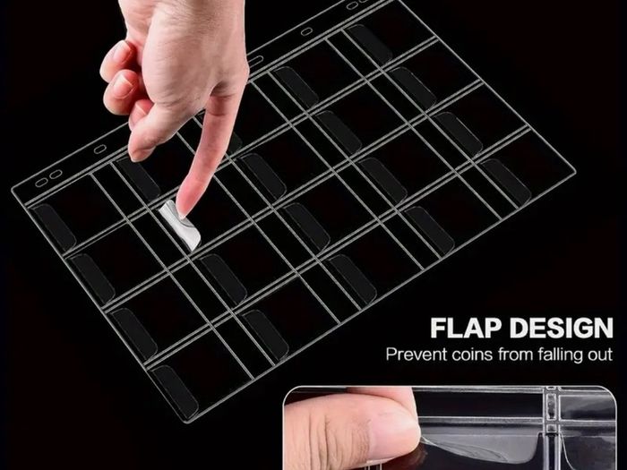 Coin Collection Holder For Collectors, 260 Pockets Coins Collecting Album With Zipper And Handle. Coin Display Storage Case For Money Currency Collection  (Box/folder Only) no coin slots transparent , u have to get them separatly
