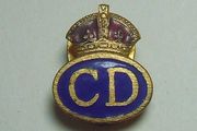 WW2 CIVIL DEFENCE (Home Front) - Civil Defence warden's civvies badge (c.1941) B