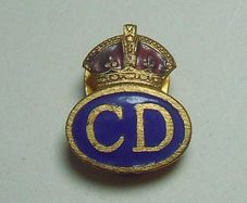 WW2 CIVIL DEFENCE (Home Front) - Civil Defence warden's civvies badge (c.1941) B