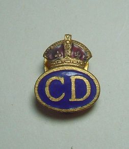 WW2 CIVIL DEFENCE (Home Front) - Civil Defence warden's civvies badge (c.1941) B